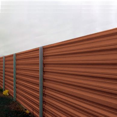 Монтаж забора из НС35